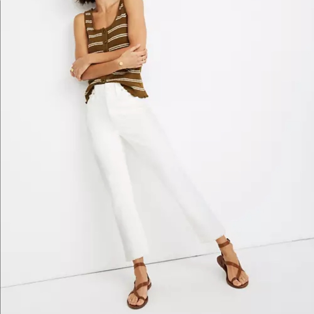 NWT Madewell The High-Rise Slim Crop Boyjean